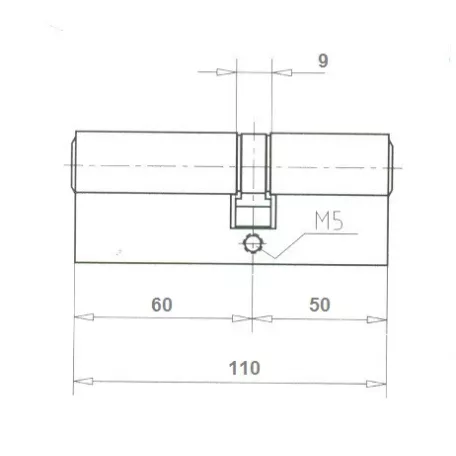 TITÁN Hengerzárbetét 50/60 Fúrásvédett K1
