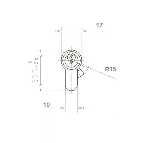 TITÁN Hengerzárbetét 50/60 Fúrásvédett K1
