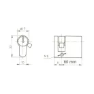 TITÁN Hengerzár Félbetét 10/60 Fúrásvédett K1