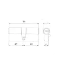 TITÁN Hengerzárbetét 40/40 5K.Fúrtk.10 Csapos K5