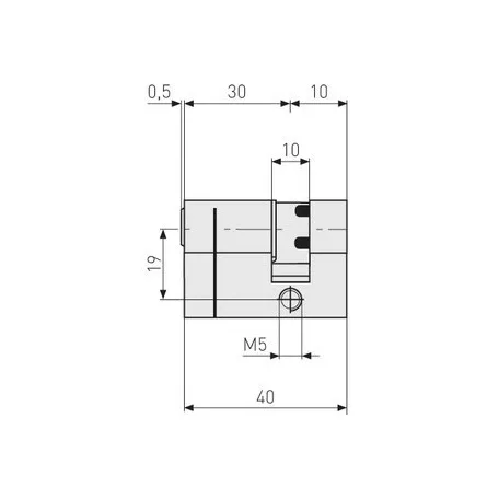 ABUS Hengerzár Félbetét 10/30 D6Ps N 5 Kulcs