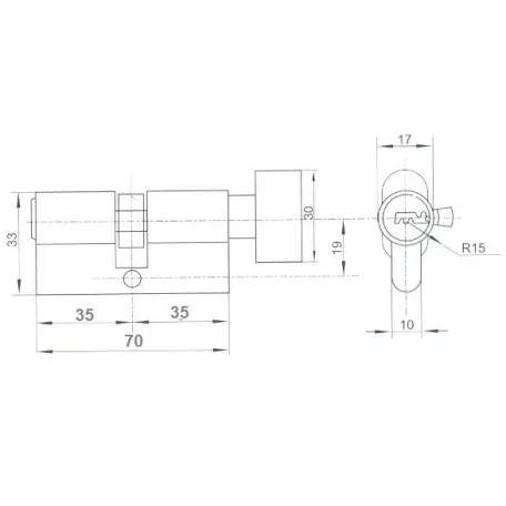 ANBO Gombos Zárbetét 35/35 5K.Fúrtk.M.Nikk 2300T