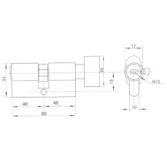 ANBO Gombos Zárbetét 40/40 5K. Fúrtk.M.Nikk 2300T