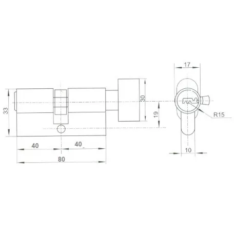 ANBO Gombos Zárbetét 40/40 5K. Fúrtk.M.Nikk 2300T