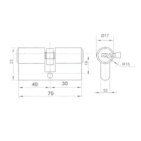 ANBO Hengerzárbetét 30/40 5K.Furtk.M.Nikk 2300 