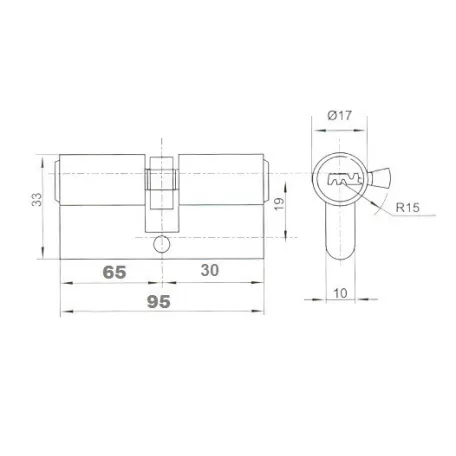 ANBO Hengerzárbetét 30/65 5K.Furtk,M.Nikk 2300