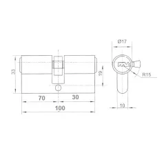 ANBO Hengerzárbetét 30/70 5K.Fúrtk.M.Nikk 2300