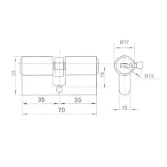 ANBO Hengerzárbetét 35/35 5K.Fúrtk.M.Nikk 2300