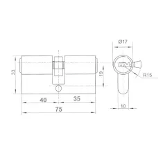 ANBO Hengerzárbetét 35/40 5K.Fúrtk.M.Nikk 2300