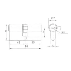 ANBO Hengerzárbetét 35/45 5K.Fúrtk.M.Nikk 2300