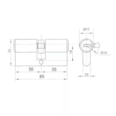 ANBO Hengerzárbetét 35/50 5K.Furtk.M.Nikk 2300