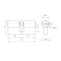 ANBO Hengerzárbetét 40/45 5K.Fúrtk.M.Nikk 2300