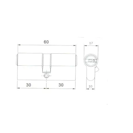 ANBO Hengerzárbetét 30/30 5K.Fúrtkulcs M.N. 2300