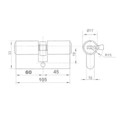 ANBO Hengerzárbetét 45/60 5K.Fúrtk.M.Nikk 2300