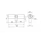 ANBO Hengerzárbetét 35/60 mm 3K. Króm 2200