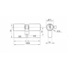 ANBO Hengerzárbetét 35/65 mm 3K. Króm 2200