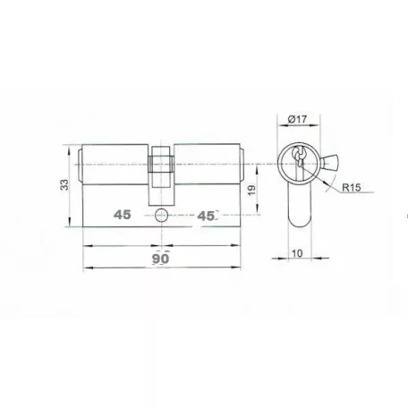 ANBO Hengerzárbetét 45/45 mm 3K.Mkróm 2200