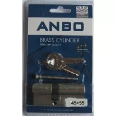 ANBO Hengerzárbetét 45/55 mm 3K. Króm2200 Bliszteres