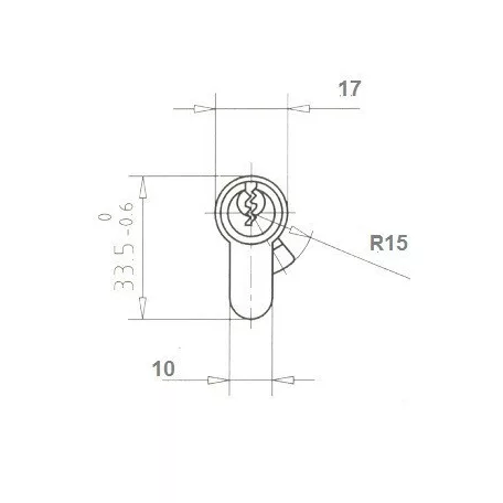 ANBO Hengerzárbetét 50/50 mm 3K. Króm 2200