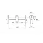 ANBO Hengerzárbetét 50/60 mm 3K. Króm 2200