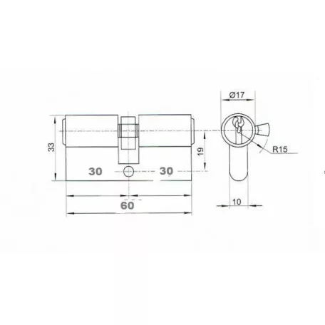 ANBO Hengerzárbetét 30/30 mm 3K.Azonos 2200-Ka