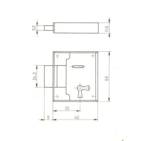 Levélszekrényzár 20mm 494/20