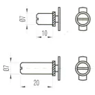LEHMANN Cil.Fiókzárhoz Stift 10 mm L00025