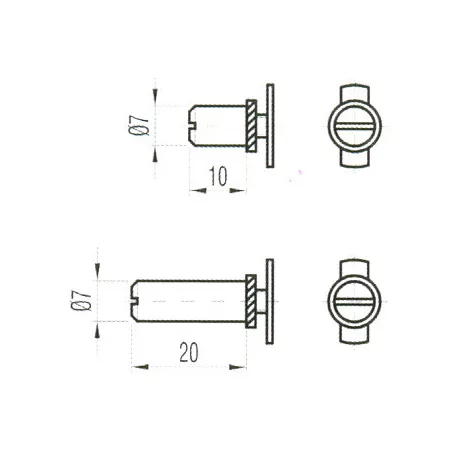 LEHMANN Cil.Fiókzárhoz Stift 10 mm L00025