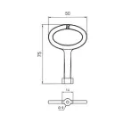 MESAN Kulcs Kéményzárhoz 1700236-Hoz 060 Török /36815/