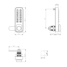 Fémbútorzár Elektronikus Digitális Ronis E-10-Mini-V 30,5 mm Vertikális