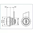 Fémbútorzár Kicsi Azonos Zárl.Sh001 10 db Ronis 8800 Sh084 90 db