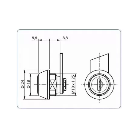 Fémbútorzár Kicsi Azonos Zárl.Sh001 10 db Ronis 8800 Sh084 90 db