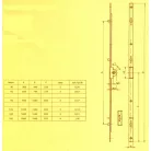 Görgős Oldalrúdzár 600 mm Ny