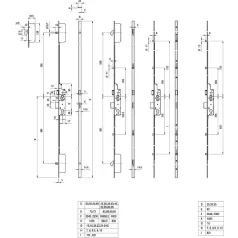   ELZETT Többpontos Zár Multisoft R4 Görgős 2040 45/92/16/8 Msb