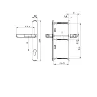 Ajtókilincs 92/32/216/8 Rugós Antracit D. Ral7016 Széles