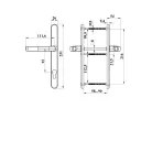 Ajtókilincs 92/26/216/8 Rugós Bronz D. F4