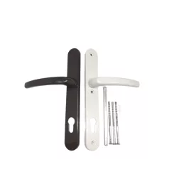 Ajtókilincs L-92 Rugós Belül-Fehér/Barna 219 Széles