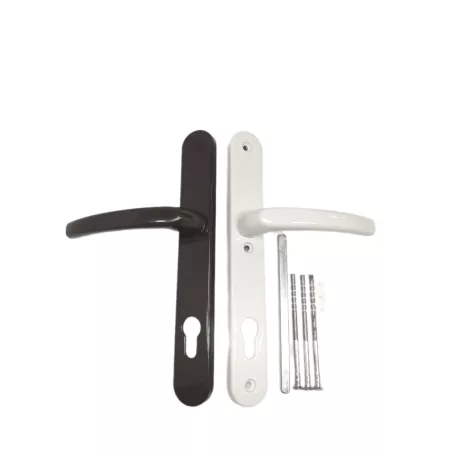 Ajtókilincs L-92 Rugós Belül-Fehér/Barna 219 Széles