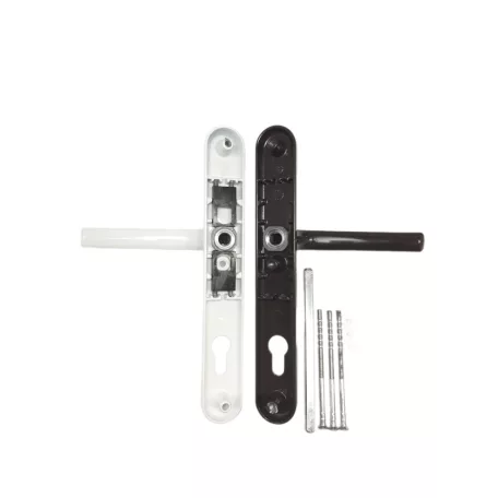 Ajtókilincs L-92 Rugós Belül-Fehér/Barna 219 Széles