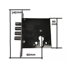   HI-SEC Felsőzár Kínai Ajtóhoz Keskeny 4K.Csapos Hi-Sec 24 mm