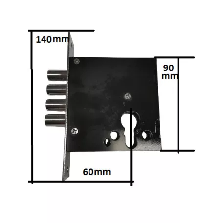 HI-SEC Felsőzár Kínai Ajtóhoz Keskeny 4K.Csapos Hi-Sec 24 mm