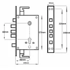 HI-SEC Főzár Kínai Ajtóhoz Széles 4Ker.Csap.A8 Left Hi-Sec W.