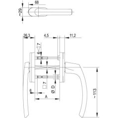 BALKONKILINCS FEHÉR 7MM KÉTOLDAL.REDŐNY FAM 346