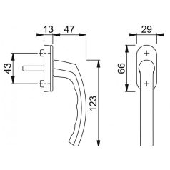 ABLAK FÉLKILINCS 7/35MM FEHÉR LIMA HOPPE