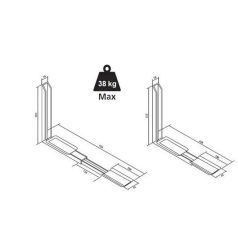 MIKROSÜTÖTARTO FALI ÁLLITHATÓ FEHÉR PÁR 38 KG/PÁR