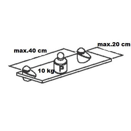 ÜVEGPOLCTARTÓ KRÓM MOD.40 1DB PELIKÁN AMIG/10KG/