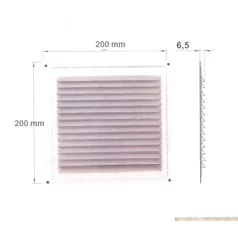 AMIG Szellőzőrács 200*200 Fehér