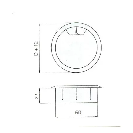 Kábel Kivezető 60 mm Barna Strong Műa. 84404