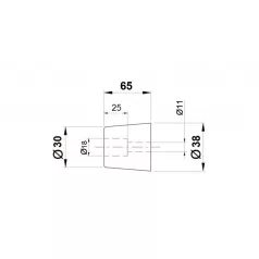 Ajtóütköző Gumi 6,5 cm Szürke Varnamo