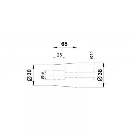 Ajtóütköző Gumi 6,5 cm Szürke Varnamo